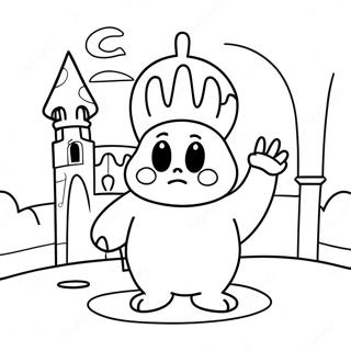 King Boo In A Spooky Castle Coloring Page 15490-13121