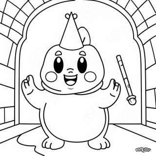 King Boo In A Spooky Castle Coloring Page 15490-13123