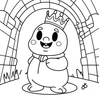 King Boo In A Spooky Castle Coloring Page 15490-13124