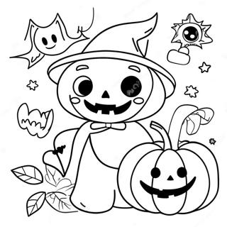 Vintage Halloween Coloring Page 15499-13128