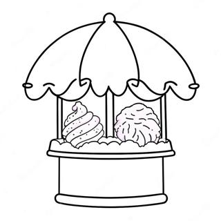 Fluffy Cotton Candy Stand Coloring Page 15510-13138