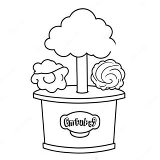 Fluffy Cotton Candy Stand Coloring Page 15510-13140