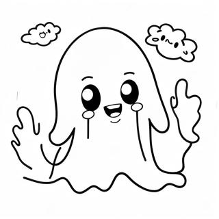 Creepy Kawaii Ghost Coloring Page 1551-1238