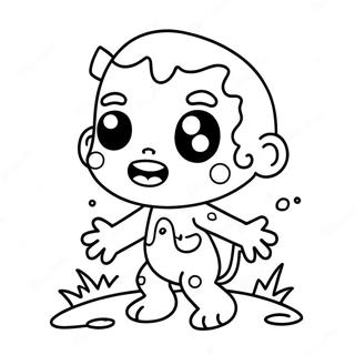 Cute Kawaii Zombie Coloring Page 1552-1241