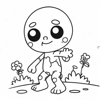 Cute Kawaii Zombie Coloring Page 1552-1242