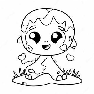 Cute Kawaii Zombie Coloring Page 1552-1243