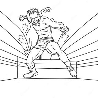 Wwe Wrestler Jumping On Opponent Coloring Page 15530-13153