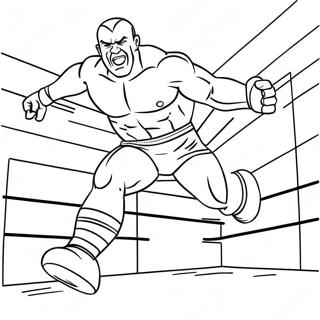 Wwe Wrestler Jumping On Opponent Coloring Page 15530-13155