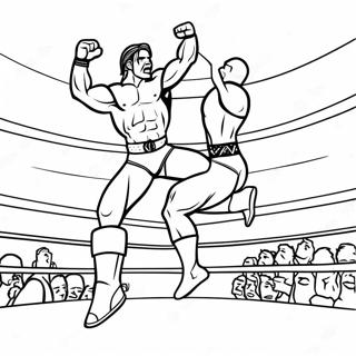 Wwe Wrestler Jumping On Opponent Coloring Page 15530-13156