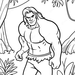 Tarzan Jungle Adventure Coloring Page 15590-13190