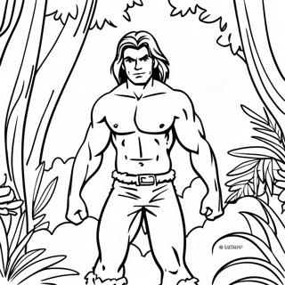 Tarzan Jungle Adventure Coloring Page 15590-13191