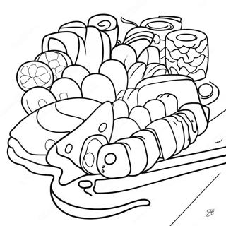 Sushi Coloring Pages