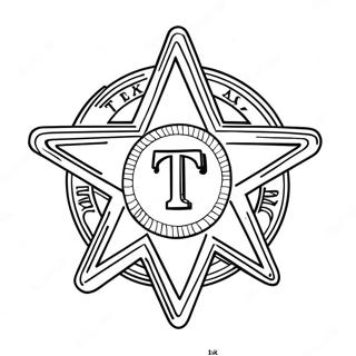 Texas Rangers Logo Coloring Page 15620-13215