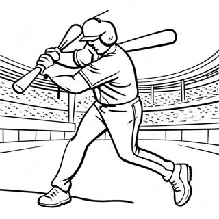 Texas Rangers Baseball Player Swinging Coloring Page 15621-13220