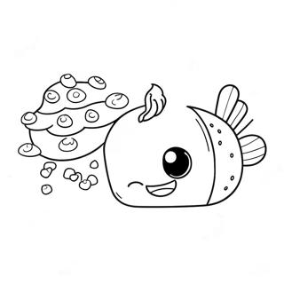 Cute Sushi Roll Coloring Page 1562-1250