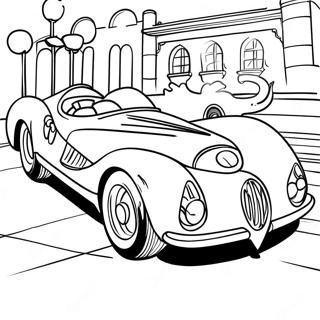 Classic Batmobile In Action Coloring Page 15671-13258