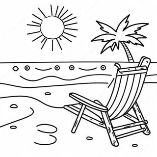 Summer Beach Scene Coloring Page 15680-13263