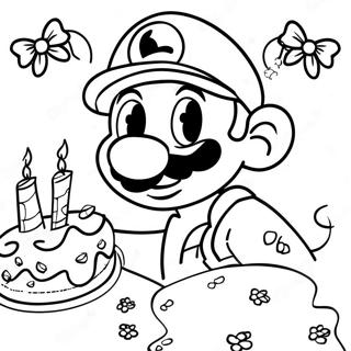 Luigi Birthday Party Coloring Page 15701-13281