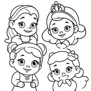 Adorable Baby Disney Princesses Coloring Page 1572-1259