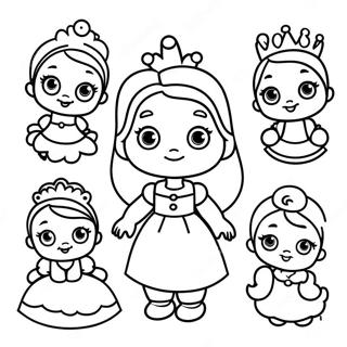 Adorable Baby Disney Princesses Coloring Page 1572-1260