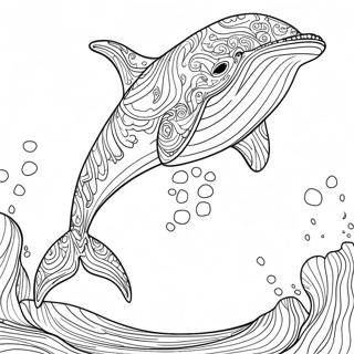 Majestic Blue Whale Swimming Coloring Page 15731-13308