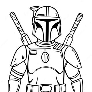 Boba Fett In Battle Armor Coloring Page 15741-13316