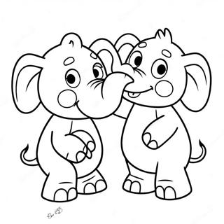 Elephant And Piggie Friends Coloring Page 15751-13321