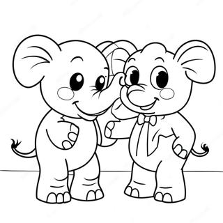 Elephant And Piggie Friends Coloring Page 15751-13322