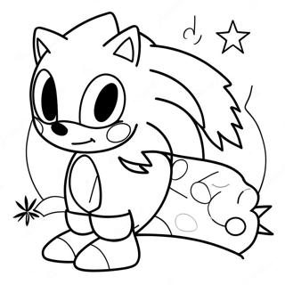 Christmas Sonic Coloring Pages