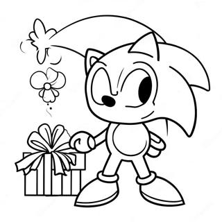 Christmas Sonic Coloring Page 15760-13326