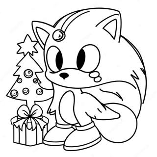 Christmas Sonic Coloring Page 15760-13327