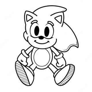 Sonic The Hedgehog In Santa Hat Coloring Page 15761-13330