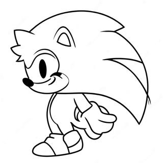 Sonic The Hedgehog In Santa Hat Coloring Page 15761-13332