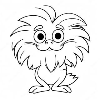 Cute Lorax With Mustache Coloring Page 15781-13345