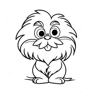 Cute Lorax With Mustache Coloring Page 15781-13346