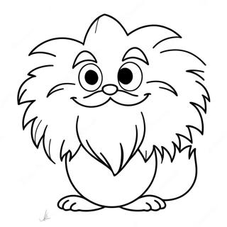 Cute Lorax With Mustache Coloring Page 15781-13347