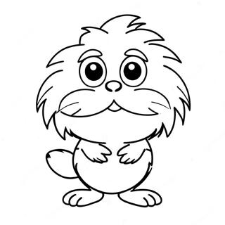 Cute Lorax With Mustache Coloring Page 15781-13348