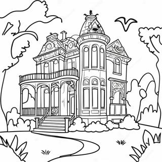 Haunted Mansion Coloring Page 15800-13360