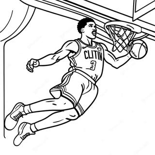 Jayson Tatum Dunking Coloring Page 15821-13378