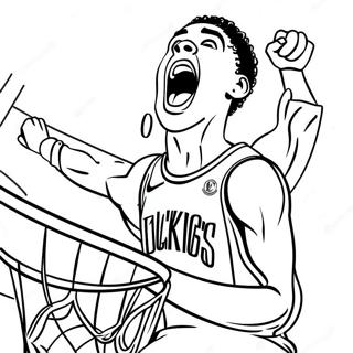 Jayson Tatum Dunking Coloring Page 15821-13379