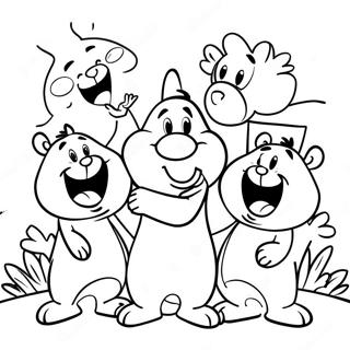 Alvin Singing With Friends Coloring Page 1582-1268