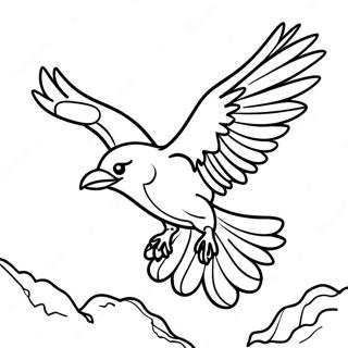 Majestic Ravens In Flight Coloring Page 15831-13387