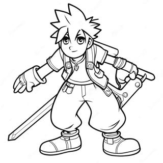 Kingdom Hearts Coloring Page 15850-13400