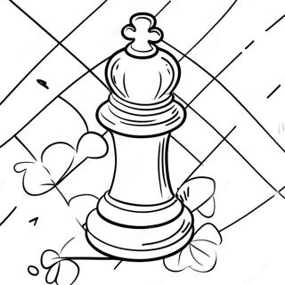 Chess Board With Colorful Pieces Coloring Page 15870-13415