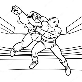 Wwe Wrestler Jumping On Opponent Coloring Page 15881-13425