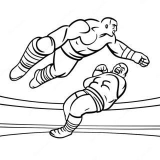 Wwe Wrestler Jumping On Opponent Coloring Page 15881-13426