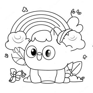 Cute Rainbow Friends Red Character Coloring Page 15902-13433