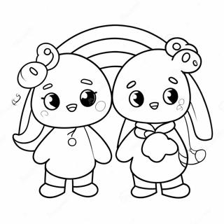 Cute Rainbow Friends Red Character Coloring Page 15902-13434