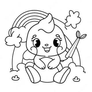 Cute Rainbow Friends Red Character Coloring Page 15902-13436