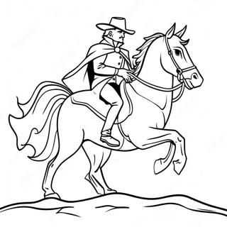 Spooky Headless Horseman Riding A Horse Coloring Page 15912-13441